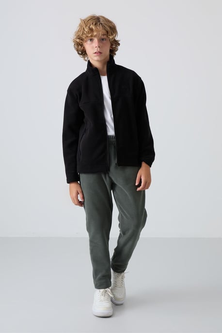 Sweatshirt voor jongeren van pluche met ritskraag - Image 5
