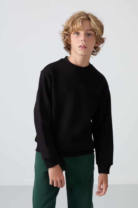 Sweatshirt voor jongeren met ronde hals en borduursel - Image 4
