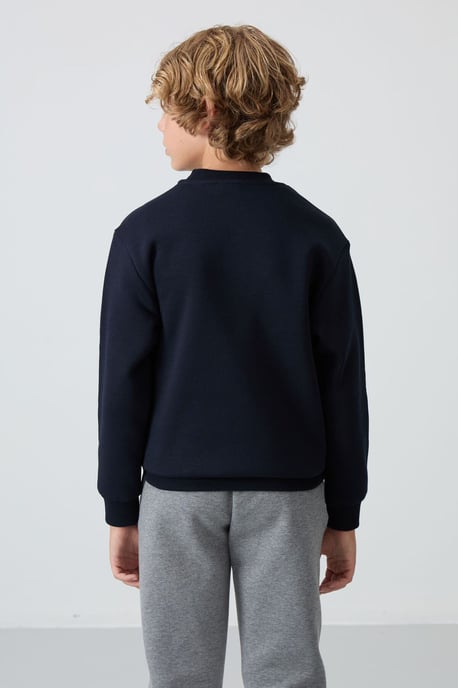 Sweatshirt voor jongeren met ronde hals en borduursel - Image 5