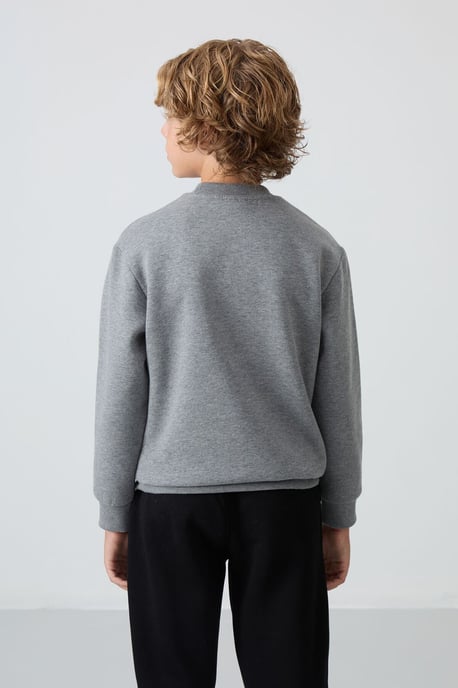 Sweatshirt voor jongeren met ronde hals en borduursel - Image 5