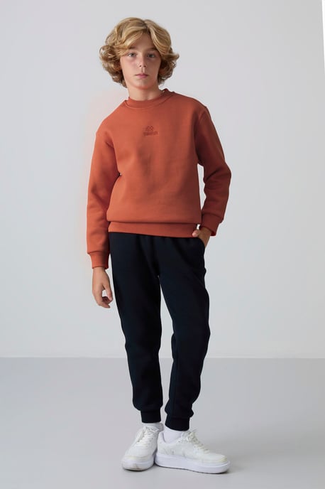 Sweatshirt voor jongeren met ronde hals en borduursel - Image 2