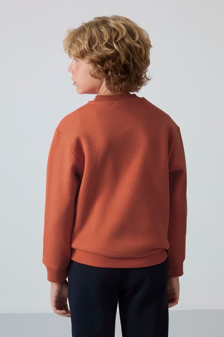 Sweatshirt voor jongeren met ronde hals en borduursel - Image 5