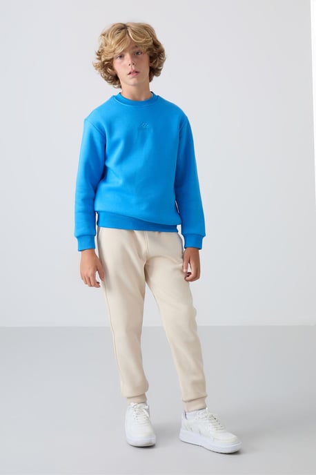 Sweatshirt voor jongeren met ronde hals en borduursel - Image 2