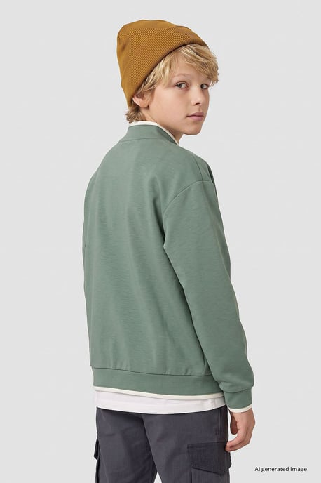 Jongeren-sweatshirt met rits en ronde hals - Image 5