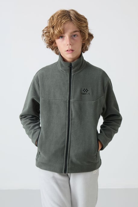 Sweatshirt voor jongeren met ritskraag - Image 1