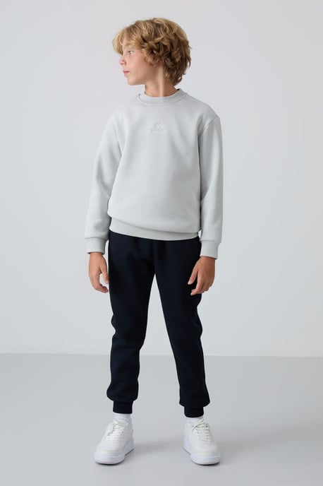 Sweatshirt voor jongeren met ronde hals en borduursel - Image 2