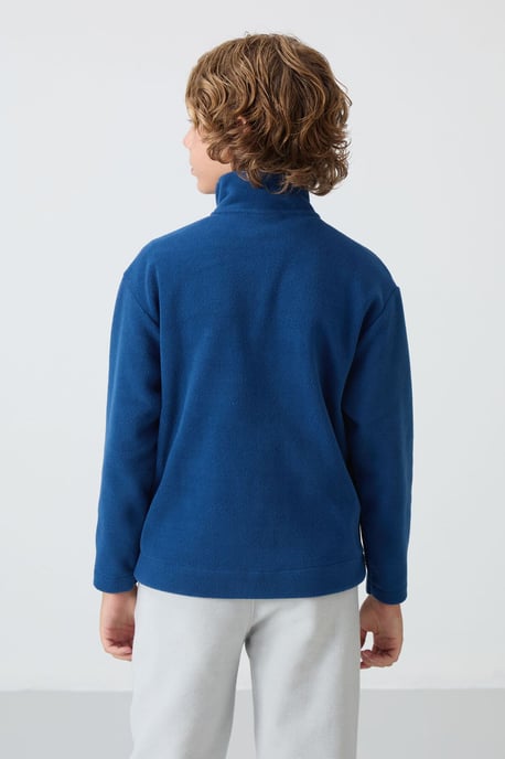 Sweatshirt voor jongeren met halve rits en borduursel - Image 5