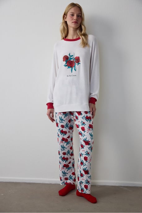 Penti Broken Best Season New Year pyjamatop met print, thermisch effect en ronde hals - Image 2