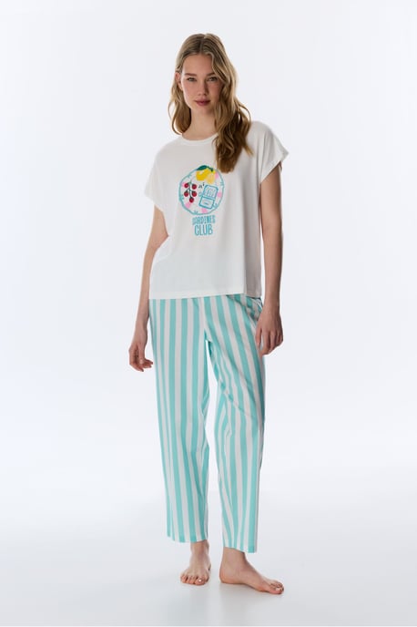 Hailey Food Print pyjamatop met korte mouwen en T-shirtmodel - Image 2