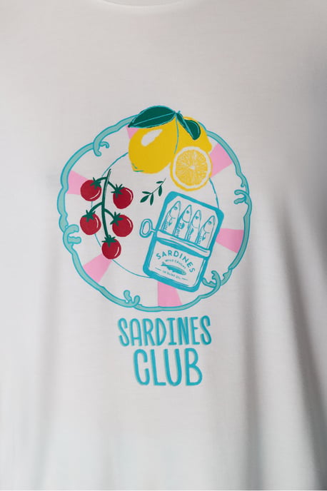 Hailey Food Print pyjamatop met korte mouwen en T-shirtmodel - Image 3