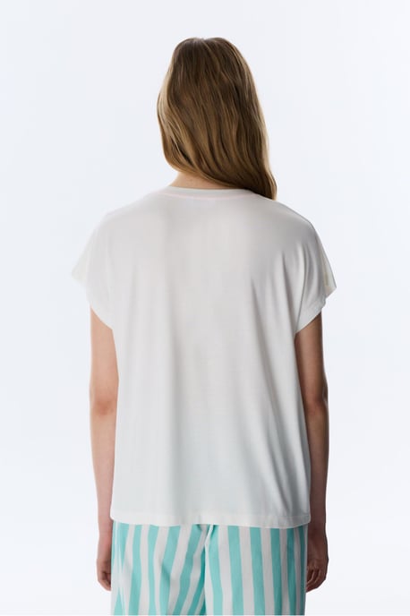 Hailey Food Print pyjamatop met korte mouwen en T-shirtmodel - Image 4