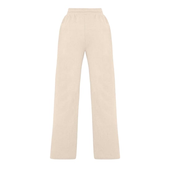 I Saw It First Geribde joggingbroek met wijde pijpen voor dames (Steen) - Image 3