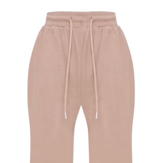 I Saw It First Geribde joggingbroek met wijde pijpen voor dames (Mokka) - Image 4