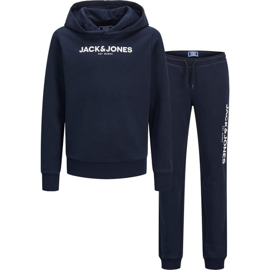 Jack And Jones Trainingspak met capuchon en lange mouwen voor kinderen, met opschrift (Navy Blazer) - Image 1