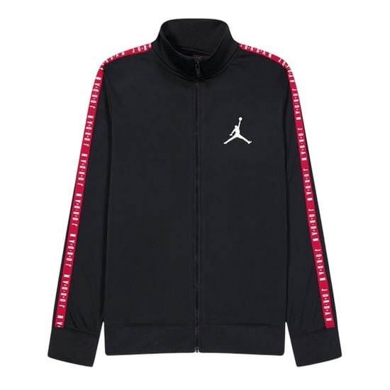 Nike Air Jordan Tape trainingspak met lange mouwen voor kinderen (Zwart/Rood) - Image 1