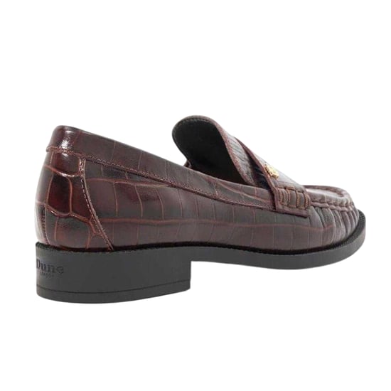 Dune London Galex leren penny loafers voor dames (Bruin) - Image 2
