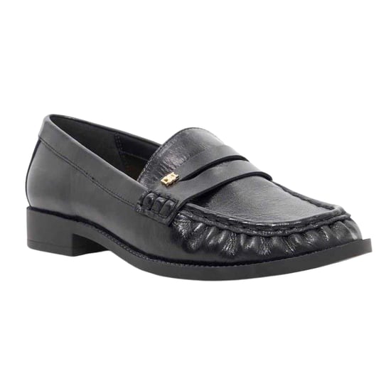 Dune London Galex leren penny loafers voor dames (Zwart) - Image 4