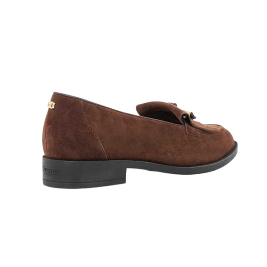 Dune London Globetrot suède platte loafers voor dames (Bruin) - Image 2