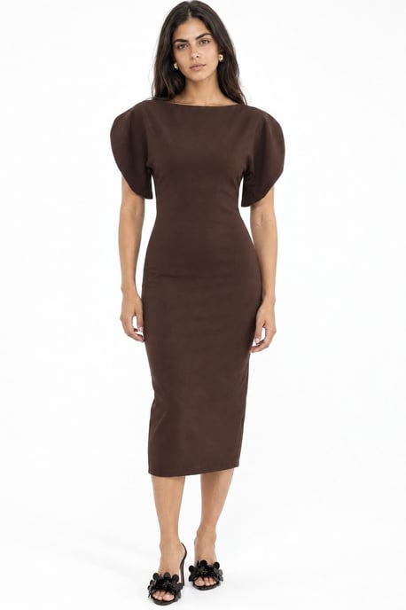 Busem Dames midi-jurk met ronde hals - Image 1