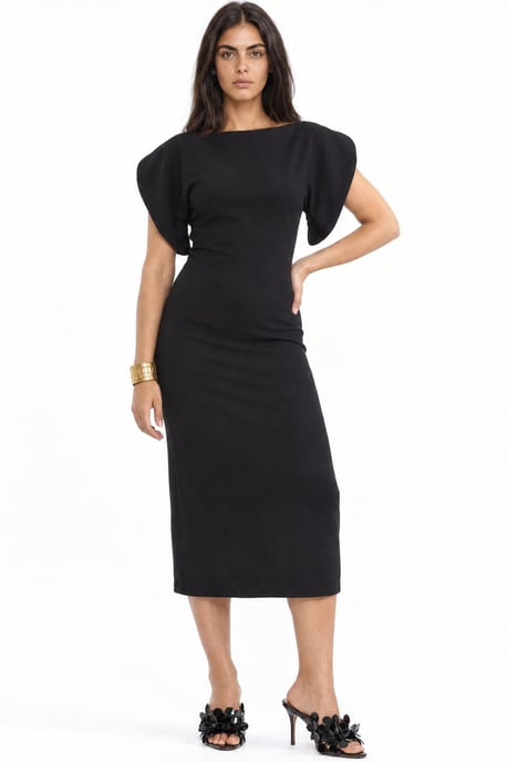 Busem Dames midi-jurk met ronde hals - Image 1
