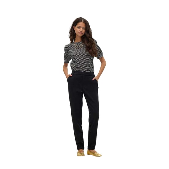 Vero Moda Maya-broek met getailleerde pasvorm voor dames (Zwart) - Image 1