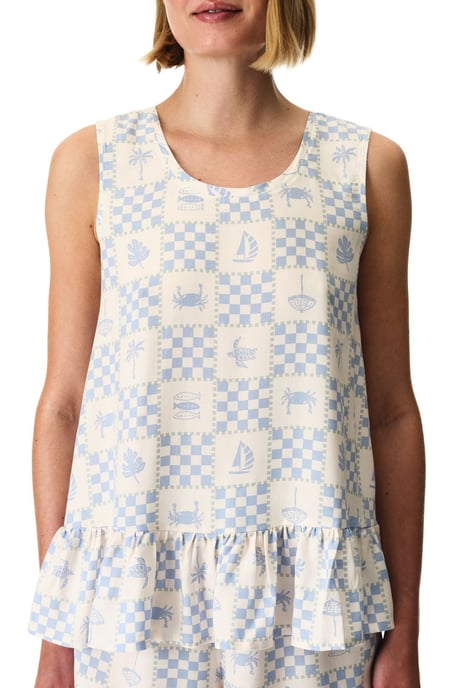 Sun Kissed Geruite pyjamatop met bandjes - Image 2