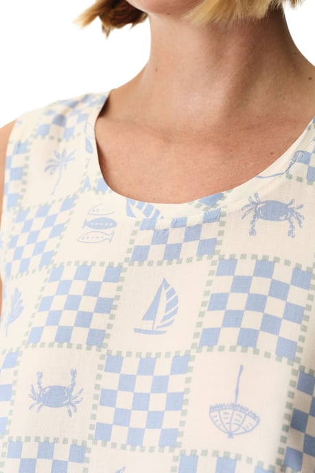 Sun Kissed Geruite pyjamatop met bandjes - Image 3