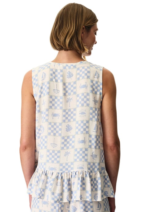 Sun Kissed Geruite pyjamatop met bandjes - Image 4