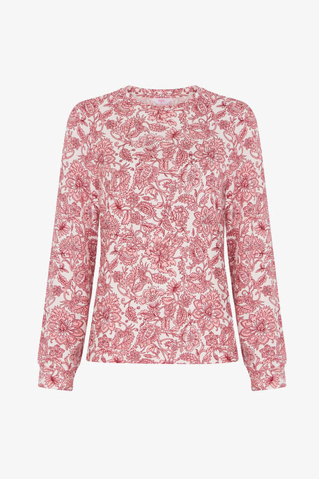 Countryside pyjamatop met bloemenprint en lange mouwen - Image 6