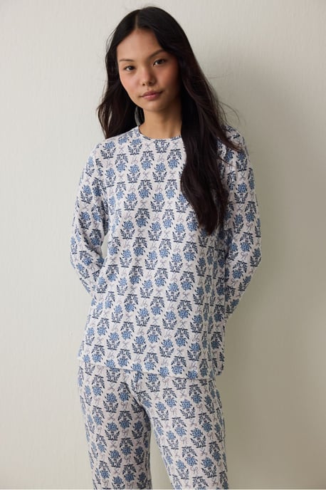Penti pyjamatop in sweatshirtstijl met bloemenprint en thermisch effect - Image 1