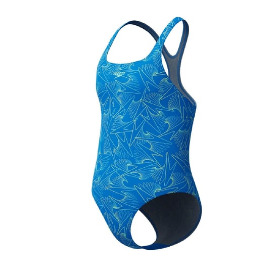 Speedo Meisjes Hyperboom Medalist All-Over Print Eendelig Zwempak (Lagune Blauw) - Image 3