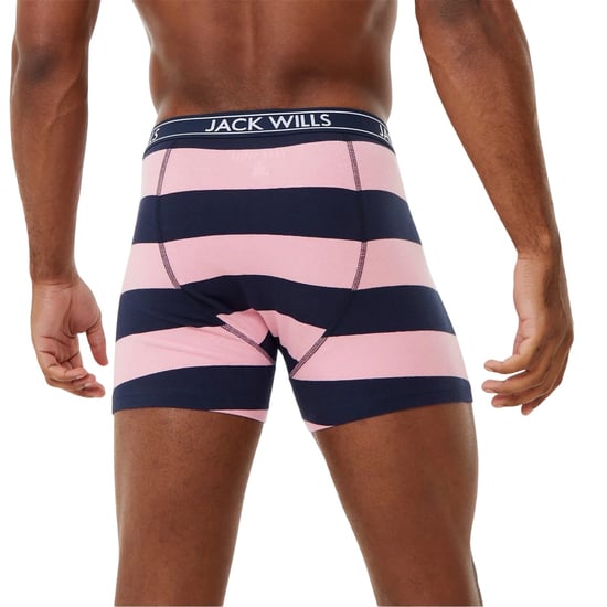 Jack Wills Klassieke boxershorts voor heren met Daundley-streep (set van 3) (Roze/Zwaar) - Image 3