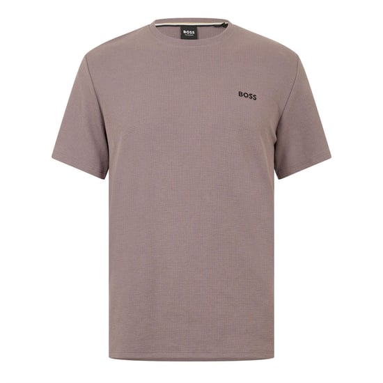 Boss Gestructureerd pyjamashirt voor heren van wafelbreisel (Paddestoel) - Image 1
