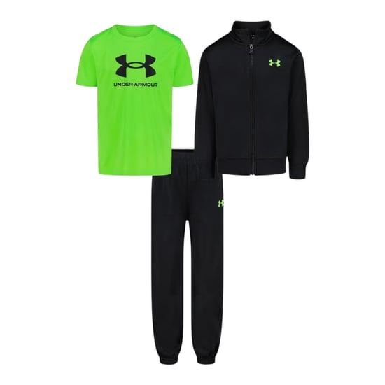 Under Armour Trainingspak voor kinderen/jongeren in Brawler-stijl (Zwart/Groen) - Image 1