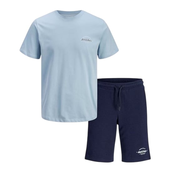 Jack And Jones Set met T-shirt en korte broek met logo voor kinderen (NAVY/BLAUW) - Image 1
