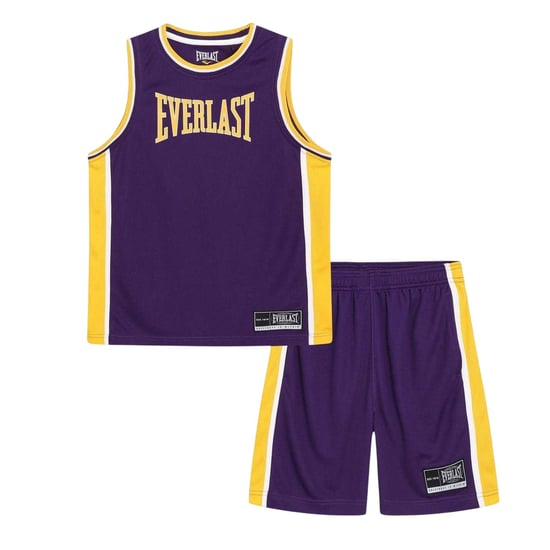 Everlast Set van een polyester boven- en onderkledingstuk voor kinderen (Paars/Geel) - Image 1