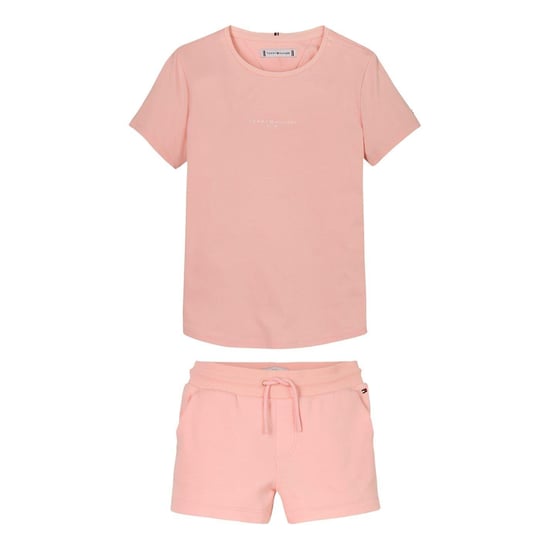 Tommy Hilfiger Kinderen/Kids Corp T-shirt- en korte broekset van katoenmix (Koraal) - Image 1