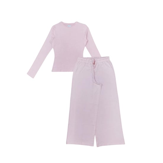 Linea Lichtgewicht pyjamaset van katoen voor dames (Roze) - Image 1