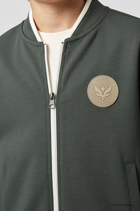 Sweatshirt voor jongeren met ronde hals en rits - Image 3