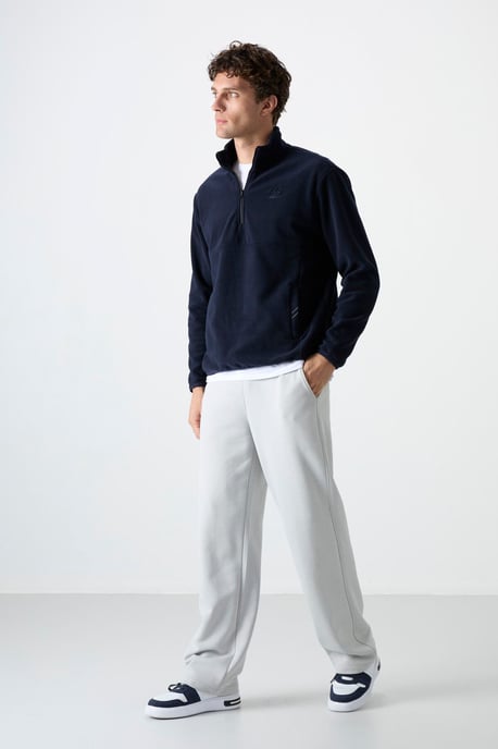 Tommy Life Heren-sweatshirt met slim fit, halve rits en zachte pluche structuur - Image 3