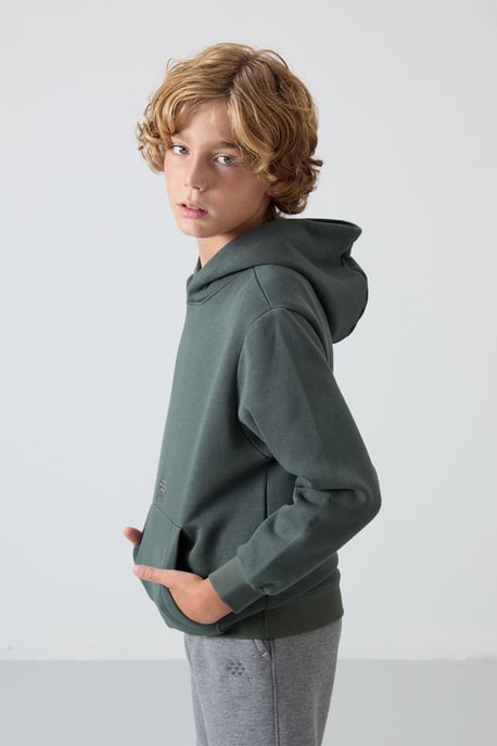 Sweatshirt voor jongeren met capuchon en zak - Image 4