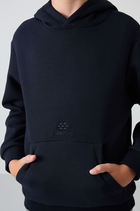 Sweatshirt voor jongeren met capuchon en zak - Image 3