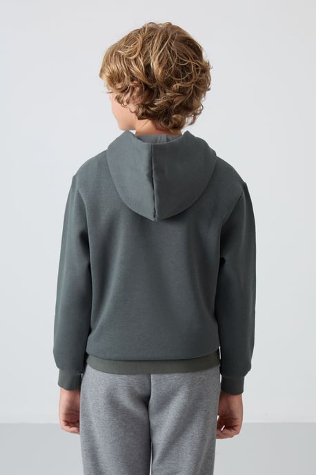 Sweatshirt voor jongeren met capuchon en zak - Image 5