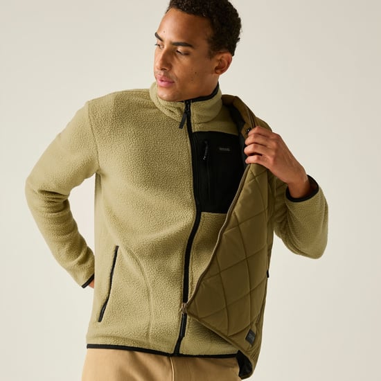 Regatta Heren Frankie Borg Fleece Jas (Desert Beige/Zwart) - Image 6