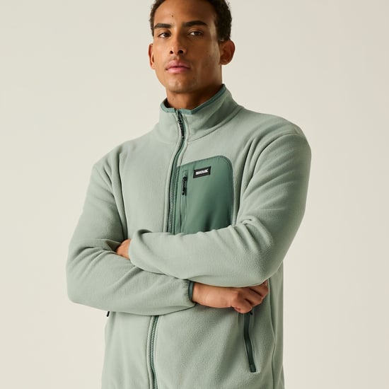Regatta Heren Frankie Full Zip Fleecejack (Gletsjergroen/Donker bosgroen) - Image 5