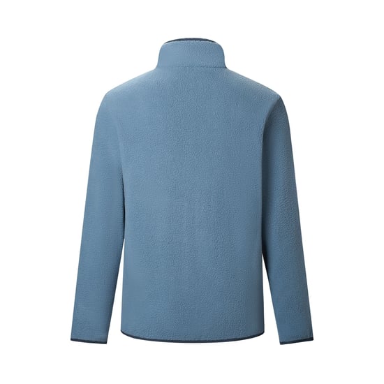 Regatta Frankie-fleecejas voor heren met kleurblokken en borg-materiaal (Grijs Mirage/Marineblauw) - Image 3