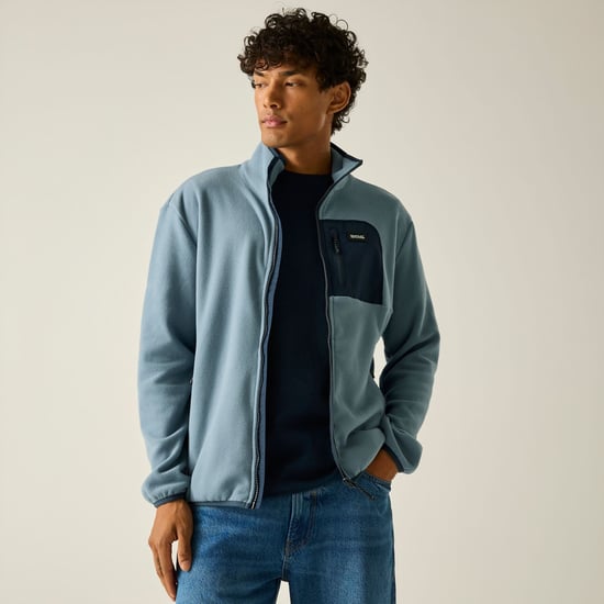 Regatta Heren Frankie Full Zip Fleecejack (Grijs Mirage/Marineblauw) - Image 6