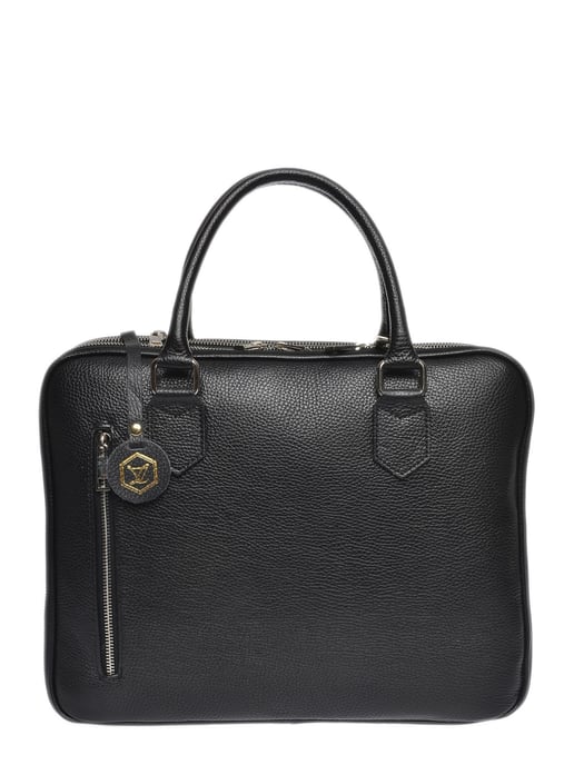 Luisa Vannini Zwart Rundleer Tas - Image 1