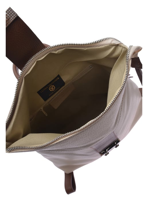 Luisa Vannini Beige Rundleer Tas - Image 4