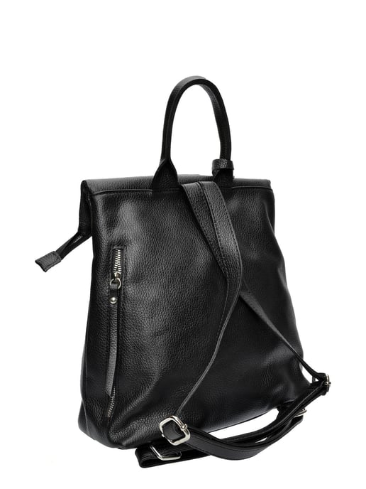 Luisa Vannini Zwart Rundleer Tas - Image 2